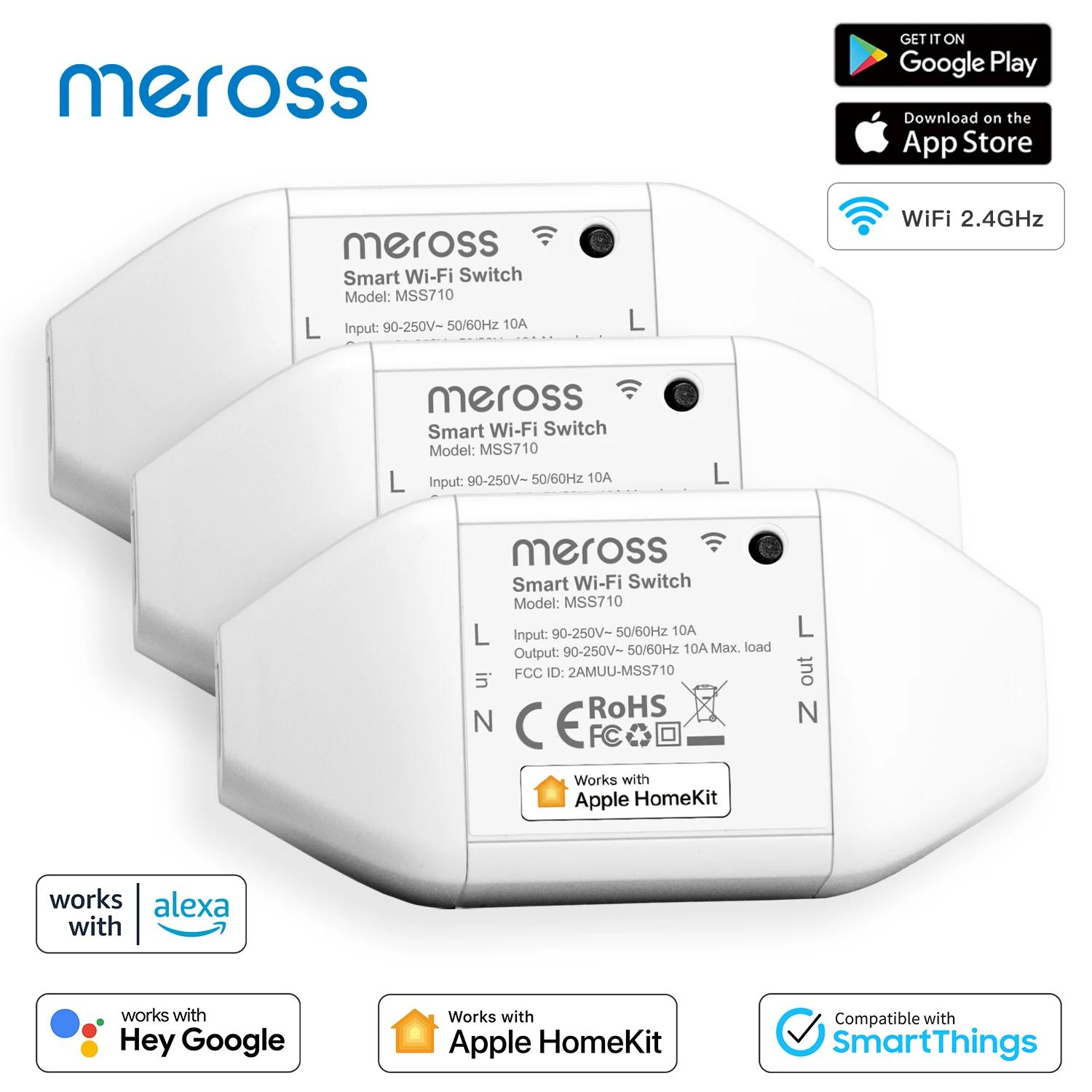 Meross-HomeKit Ʈ WiFi ġ, Ʈ DIY ġ, HomeKit, Siri, Alexa, Google Assistant  smartthings Բ ۵